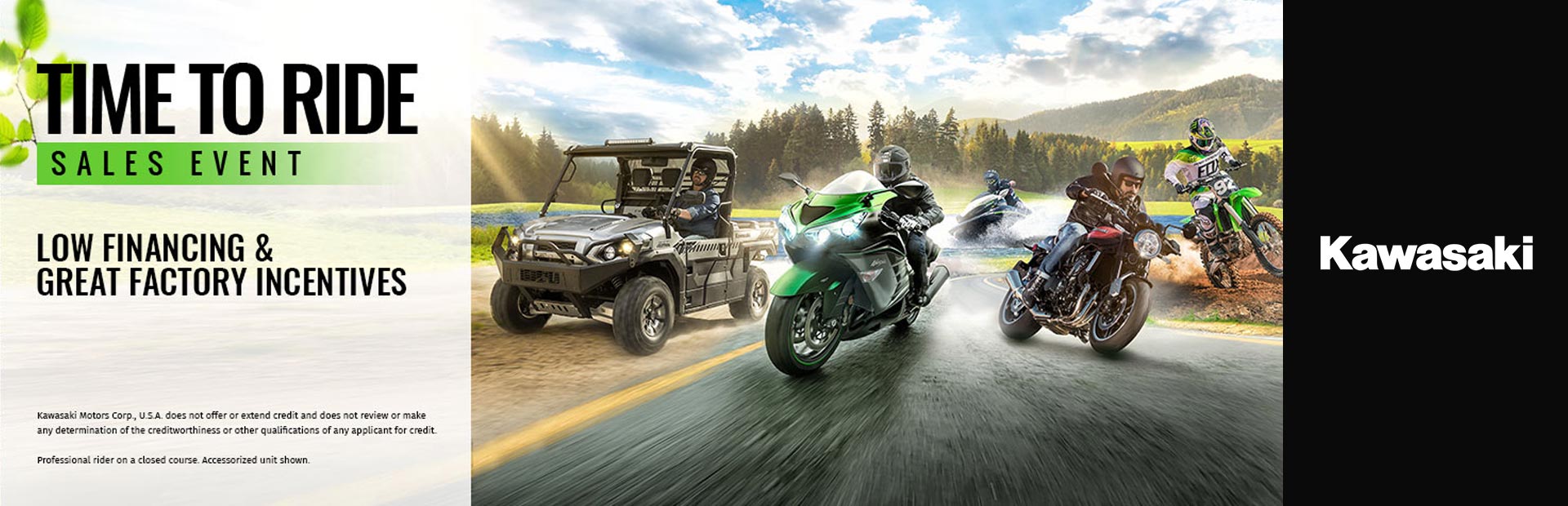 Kawasaki: Time To Ride Sales Event